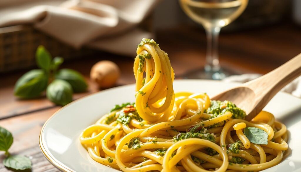 pasta pesto recept
