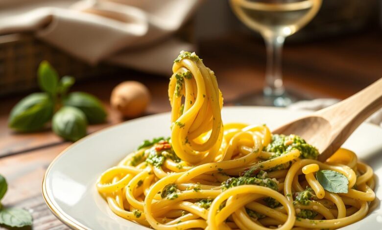 pasta pesto recept