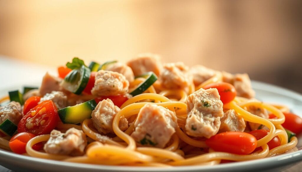 Pasta met tonijn en groenten Pasta met tonijn en groenten