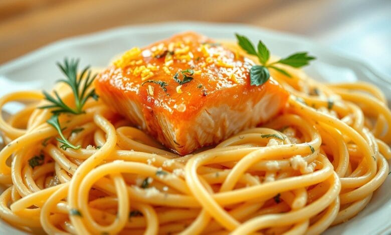 recept pasta met zalm
